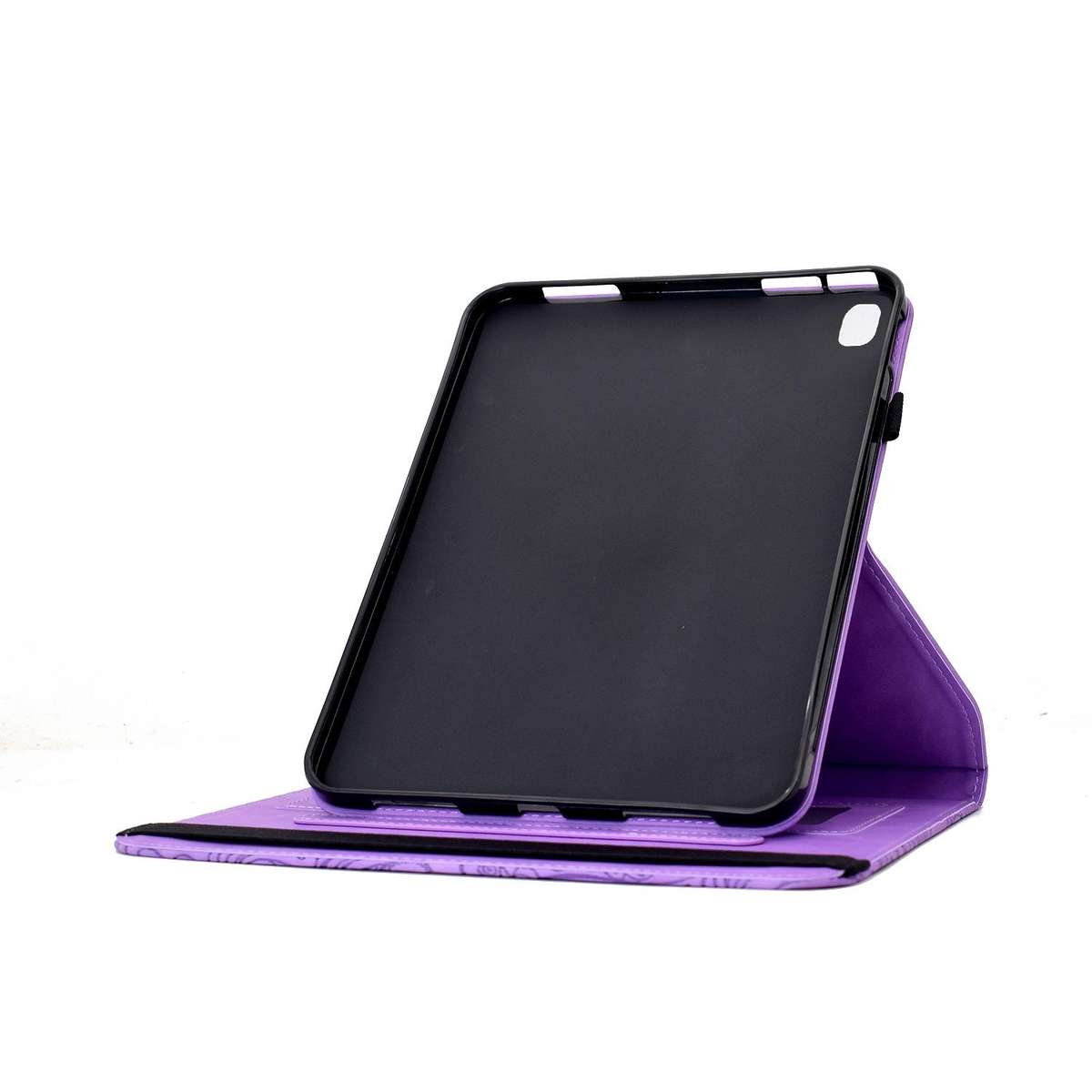 For Samsung Galaxy Tab A7 Lite Rotatable Mandala Embossed Leather Tablet Case(Purple)