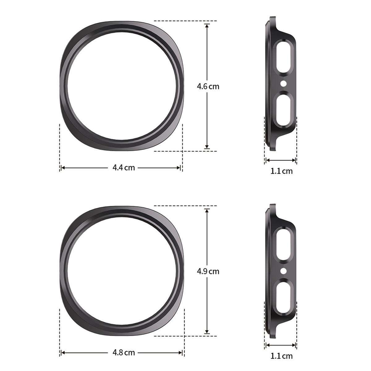 For Samsung Galaxy Watch8 Classic 46mm xDfind PC Hollow Half Coverage Watch Cover(Gunmetal)