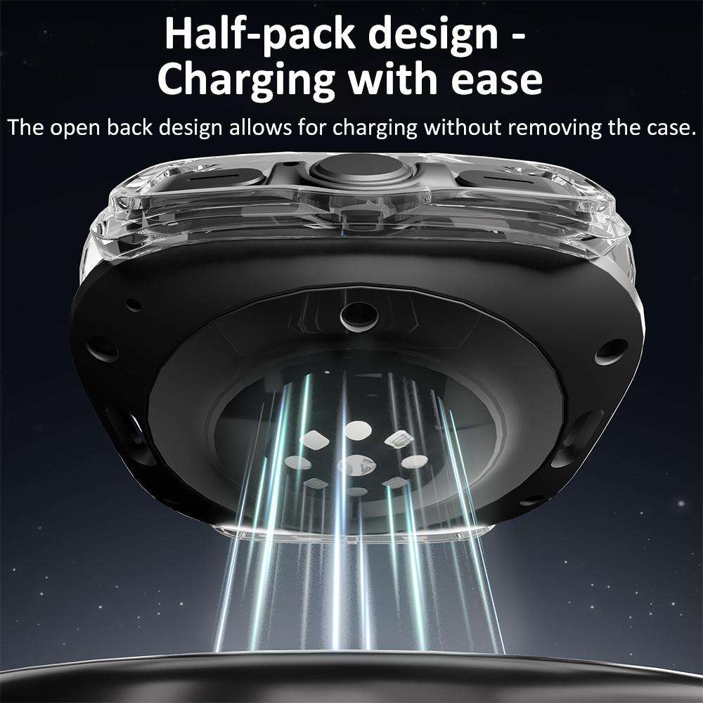 For Samsung Galaxy Watch Ultra 47mm / Ultra 2025 xDfind Single Row Diamond Hollow PC ... (Silver)