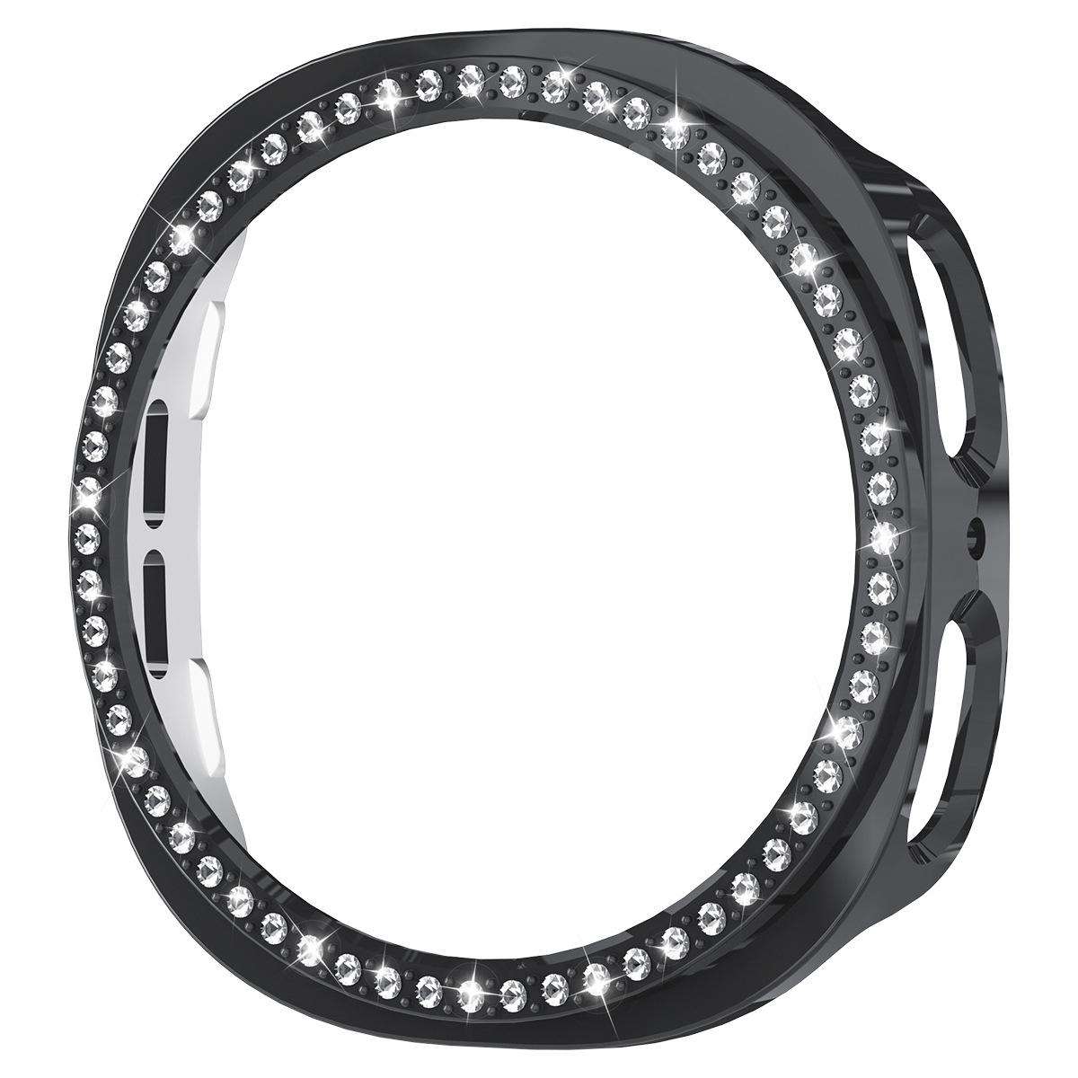 For Samsung Galaxy Watch8 44mm xDfind Single Row Diamond Hollow PC Watch Cover(Pink)