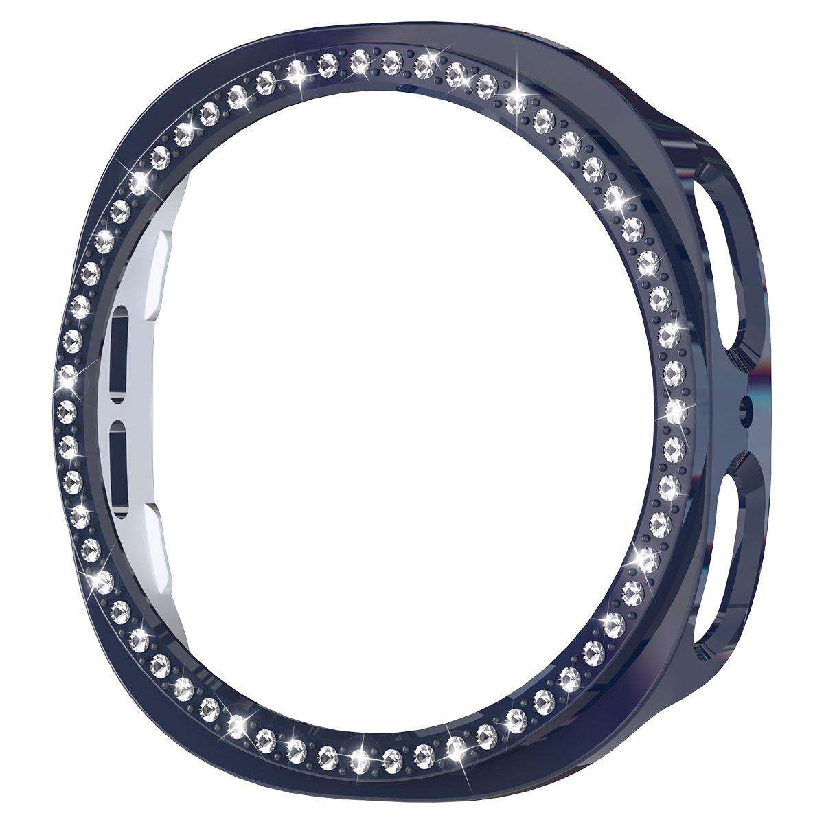 For Samsung Galaxy Watch8 44mm xDfind Single Row Diamond Hollow PC Watch Cover(Pink)
