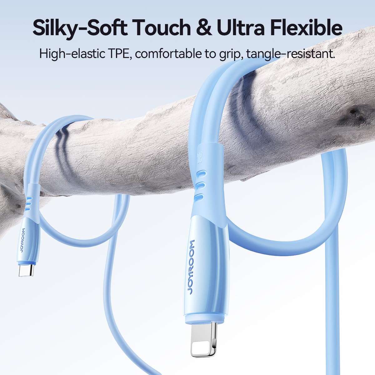 JOYROOM S-A59 Vibrant Series 30W Type-C to 8 Pin Fast Charging Data Cable, Length:1.2m(Blue)