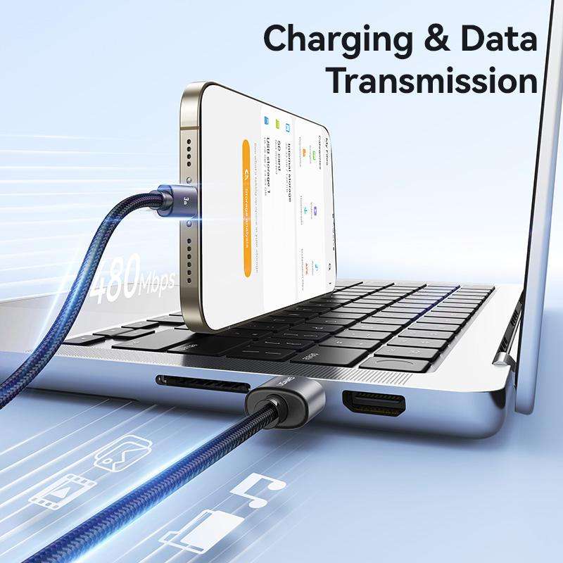 USAMS SJ767 U91 3A USB to Type-C Aluminum Alloy Fast Charging Data Cable, Length: 1m(Gun Color)
