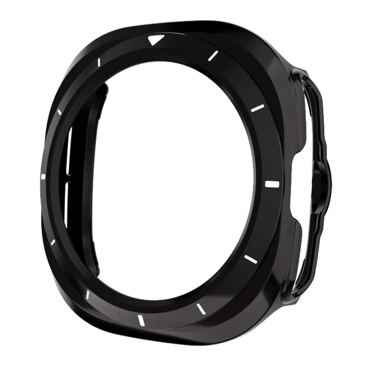 For Samsung Galaxy Watch Ultra / Ultra 2025 xDfind Scale Frame PC Hollow Watch ... (Black + White)