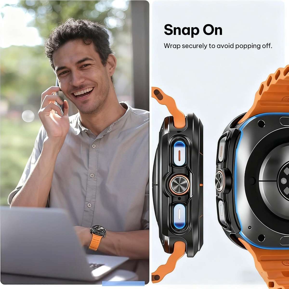 For Samsung Galaxy Watch Ultra / Ultra 2025 xDfind Scale Frame PC Hollow Watch ... (Black + White)
