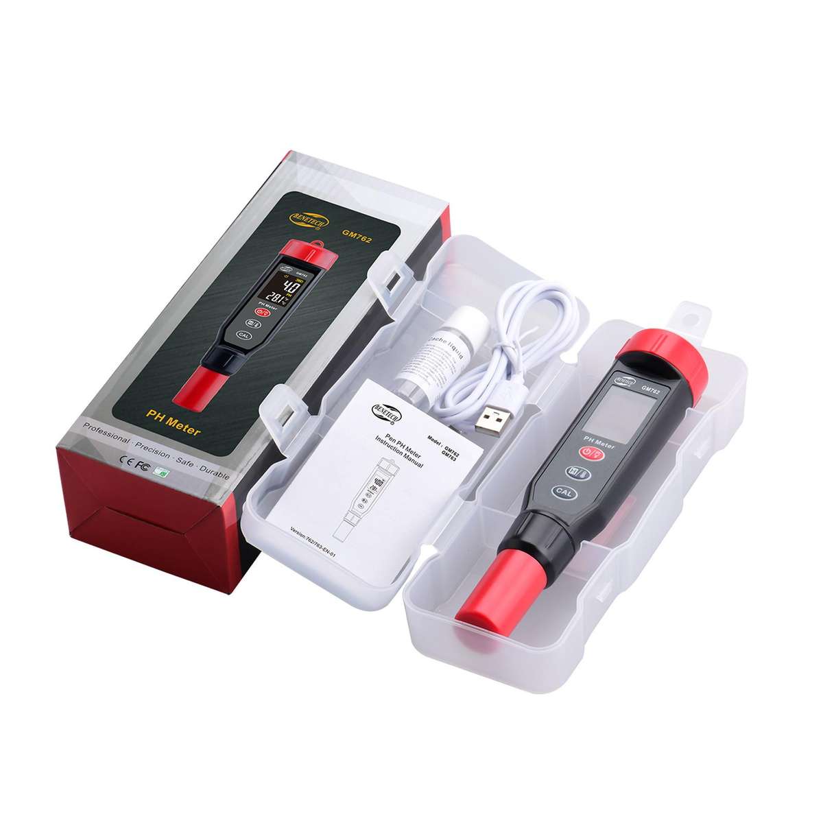 BENETECH GM762 Color Screen Pen-Type PH Meter Tester