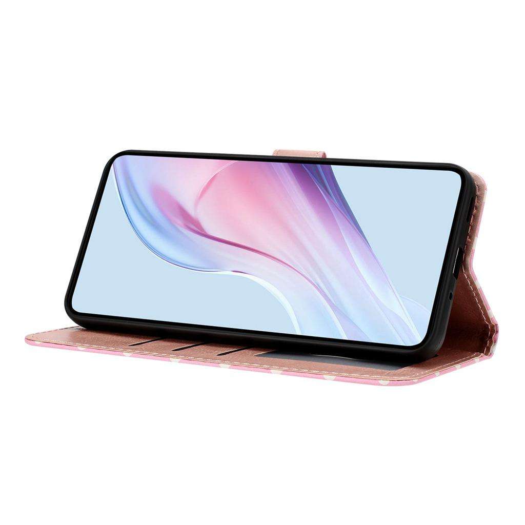 For Xiaomi 15S Pro Small Dots Pattern Vegan Leather Phone Case(Pink)