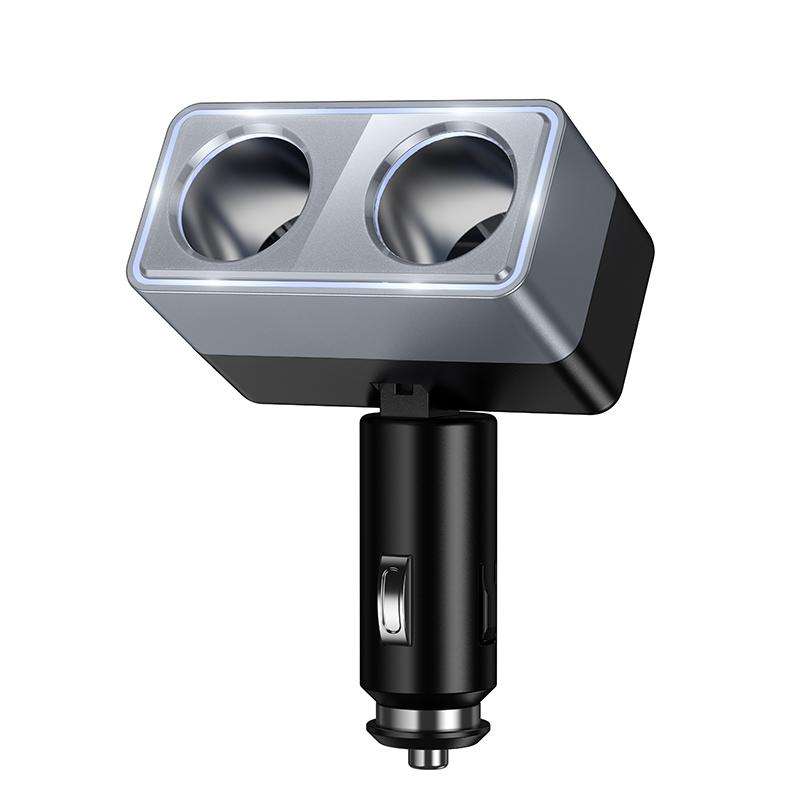 hoco Z65 Smart Dual Cigarette Lighter Car Charger(Black)