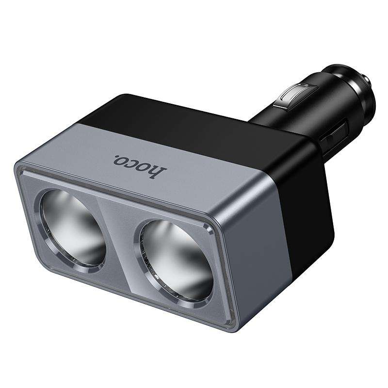 hoco Z65 Smart Dual Cigarette Lighter Car Charger(Black)