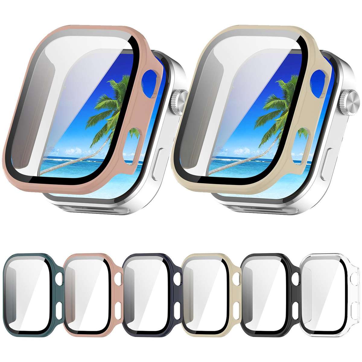 For Redmi Watch 6 xDfind Tempered Film Integrated PC Watch Protective Cover(Dark Blue)