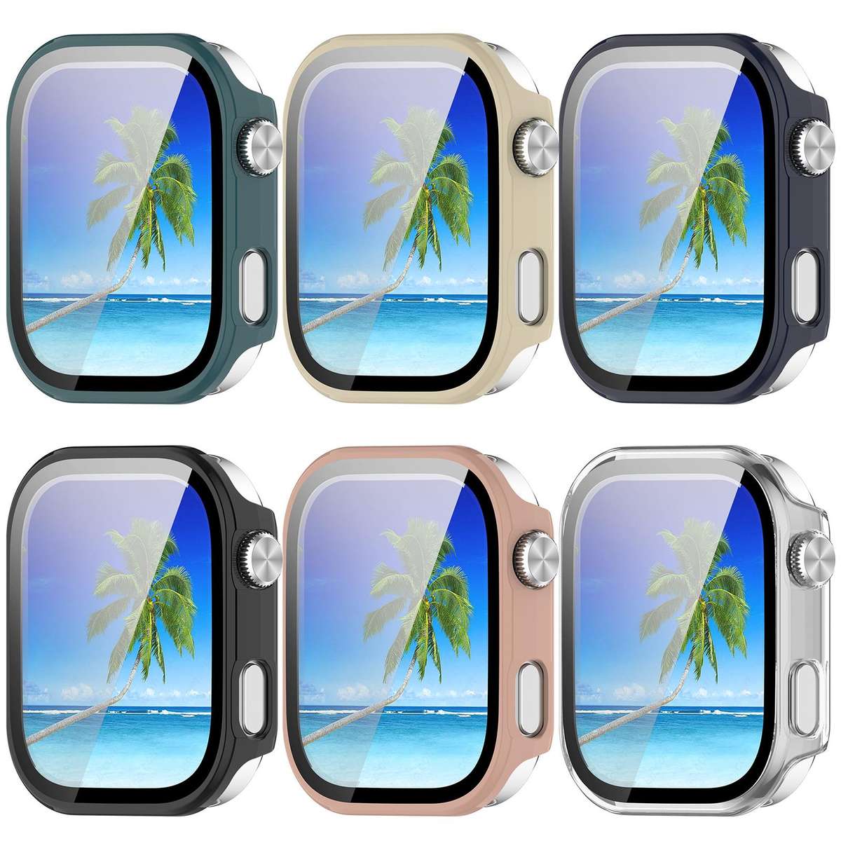 For Redmi Watch 6 xDfind Tempered Film Integrated PC Watch Protective Cover(Dark Blue)