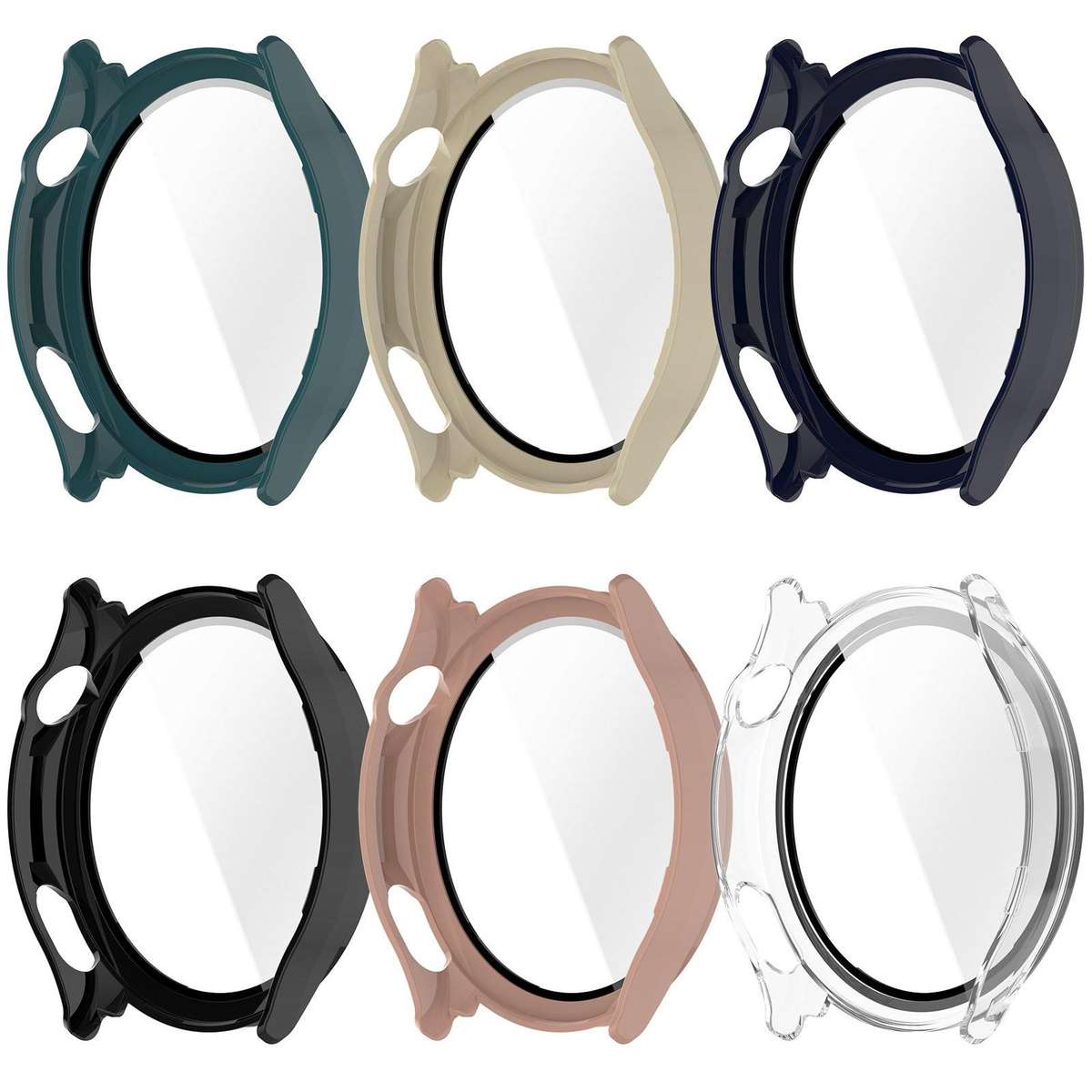 For OPPO Watch S xDfind Tempered Film Integrated PC Watch Protective Cover(Ivory White)