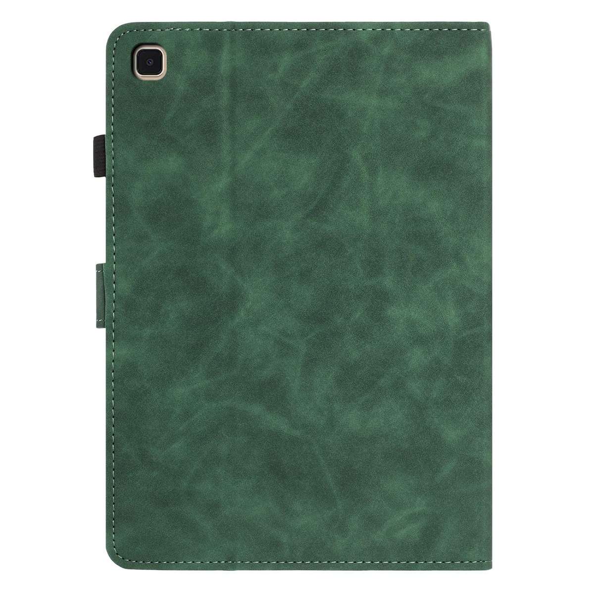 For Samsung Galaxy Tab A 10.1 2019 Butterfly Loves Flowers Embossed Leather Tablet Case(Green)