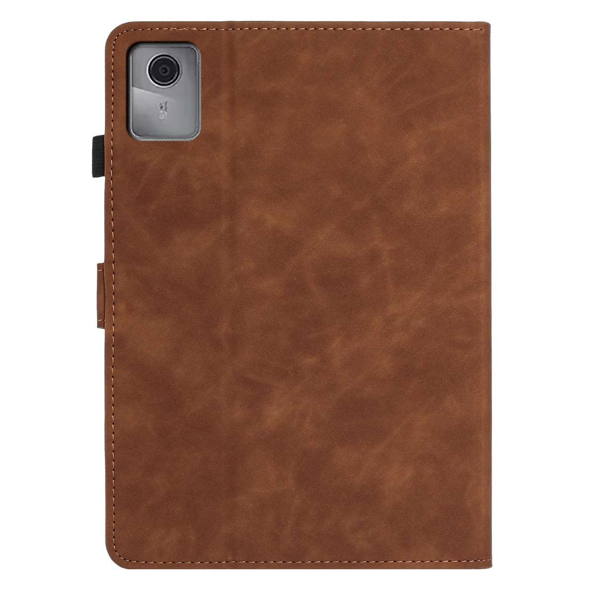 For Xiaomi Redmi Pad 2 2025 Butterfly Loves Flowers Embossed Leather Smart Tablet Case(Brown)