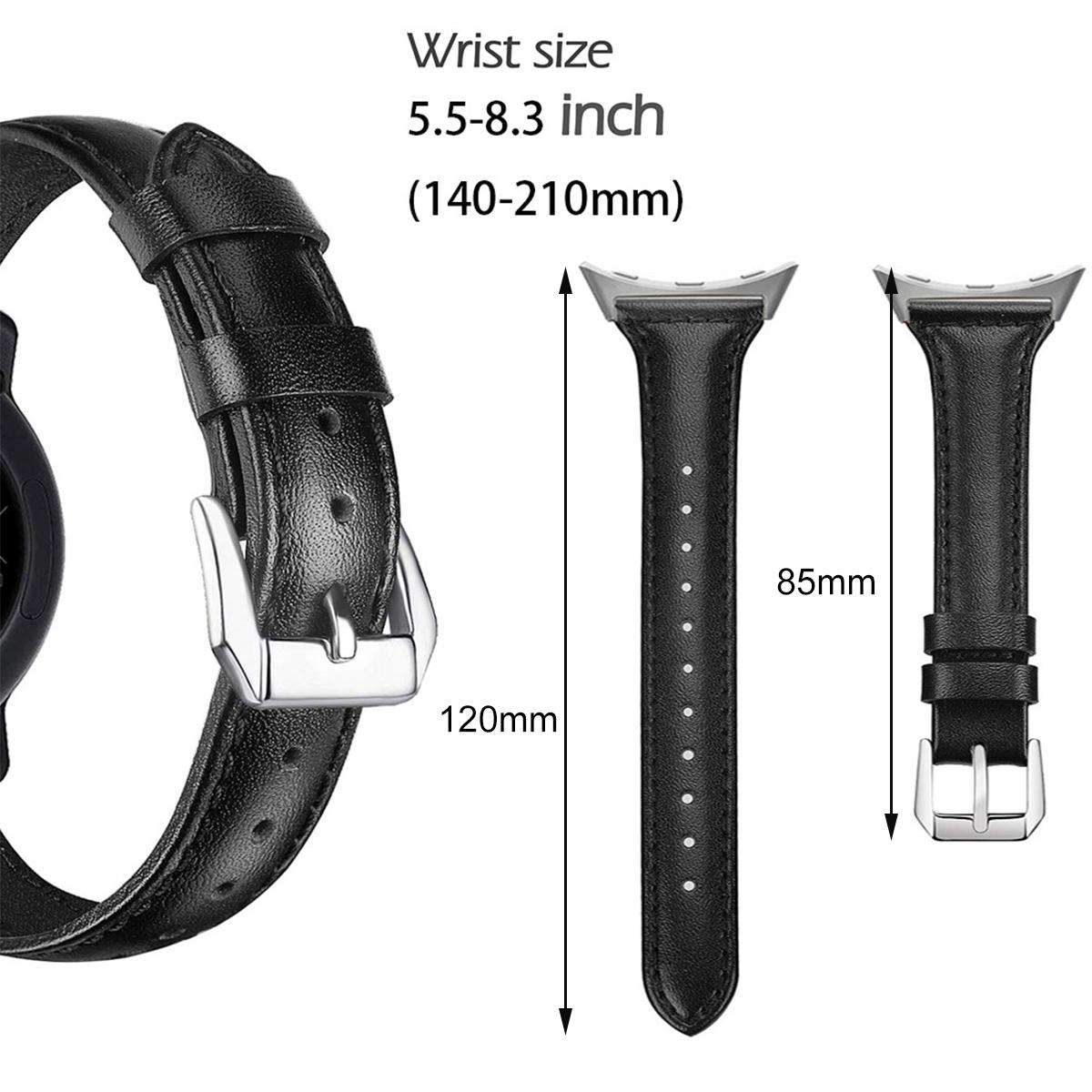 For Google Pixel Watch 5 / 4 / 3 45mm xDfind Slim Genuine Leather Watch Band(Brown)
