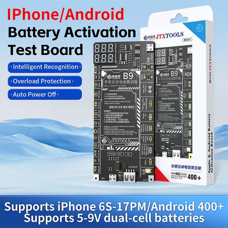 JTX B9 5-9V Battery Charging Activation Board for iPhone 6S-17 Pro Max (without 16e) & Android
