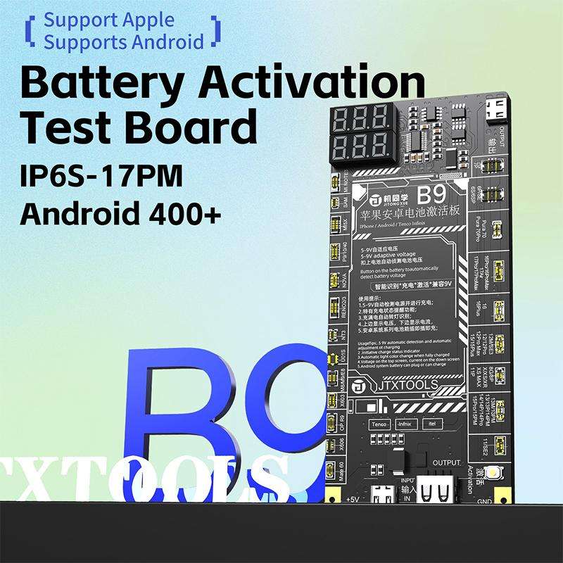 JTX B9 5-9V Battery Charging Activation Board for iPhone 6S-17 Pro Max (without 16e) & Android