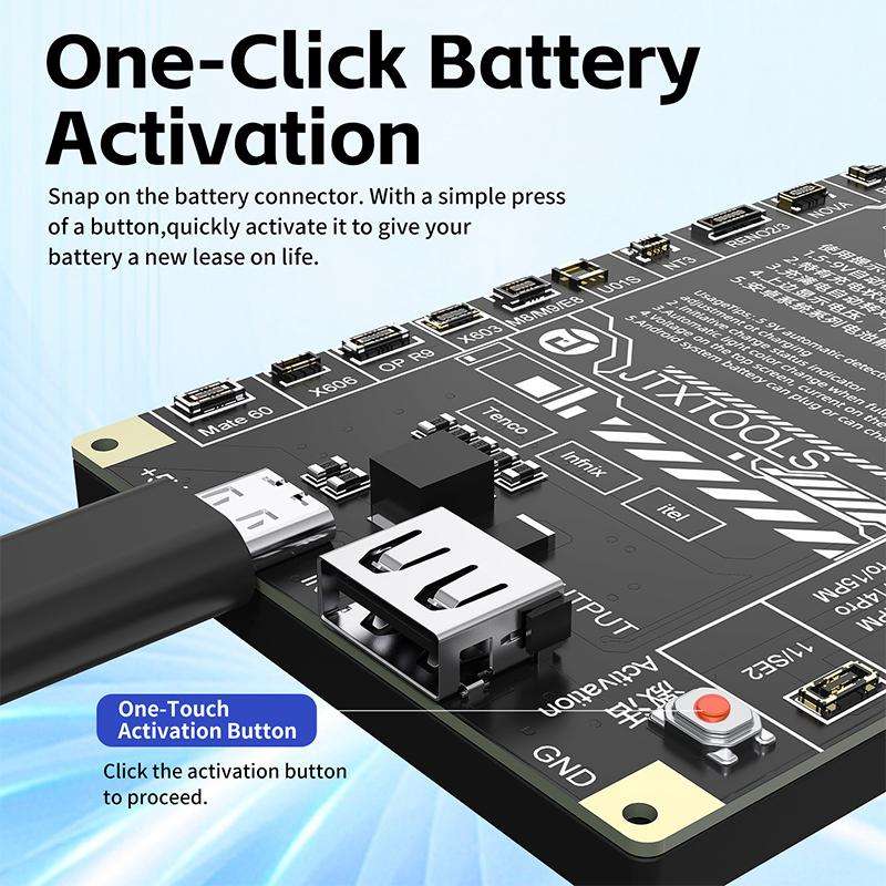 JTX B9 5-9V Battery Charging Activation Board for iPhone 6S-17 Pro Max (without 16e) & Android