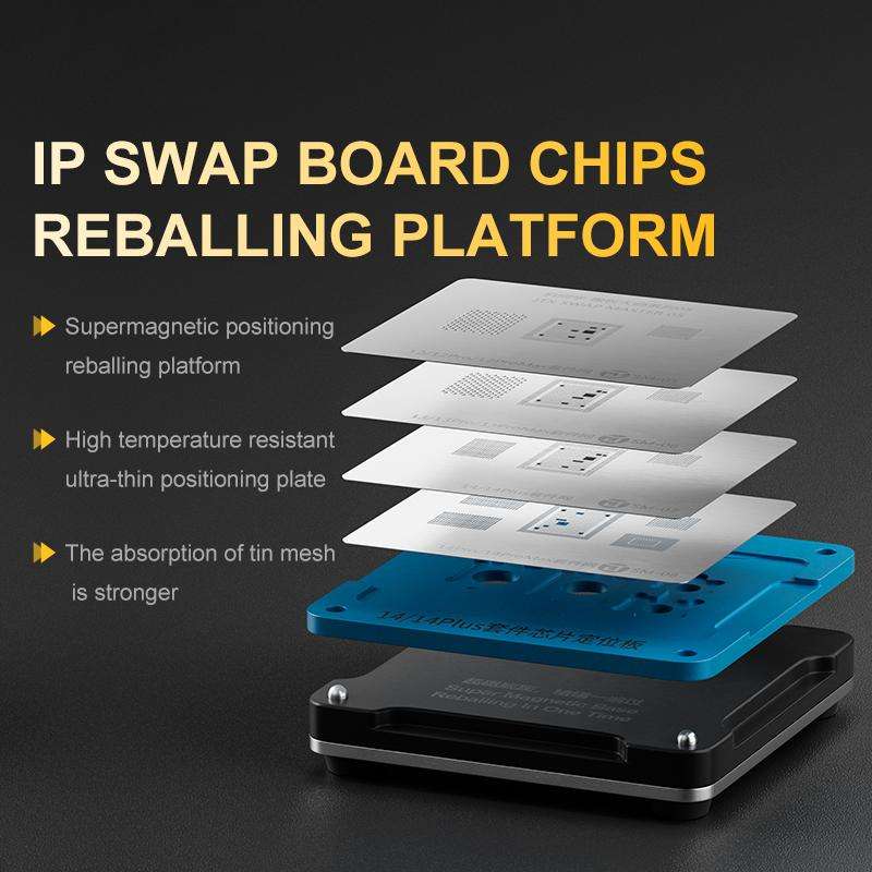 JTX SM Series Swap Board Chips BGA Reballing Stencil Platform Set for iPhone 8-16 Pro Max