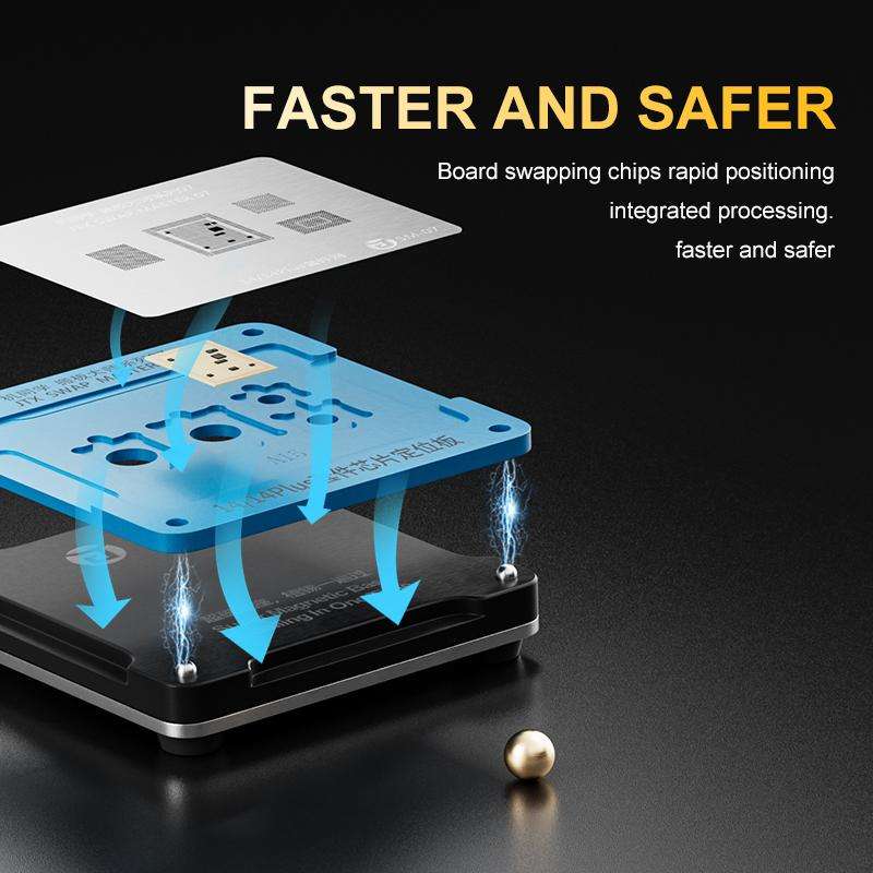 JTX SM Series Swap Board Chips BGA Reballing Stencil Platform Set for iPhone 8-16 Pro Max