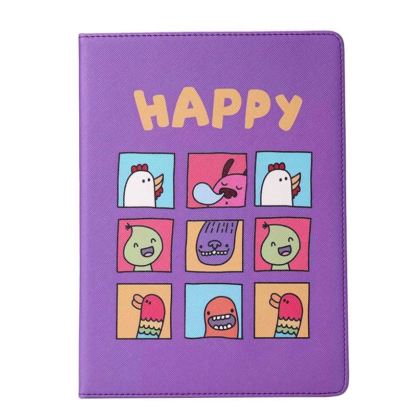 Horizontal Flip Leather Case with Holder & Sleep / Wake-up Function For iPa ... (Happy Speed Dial)