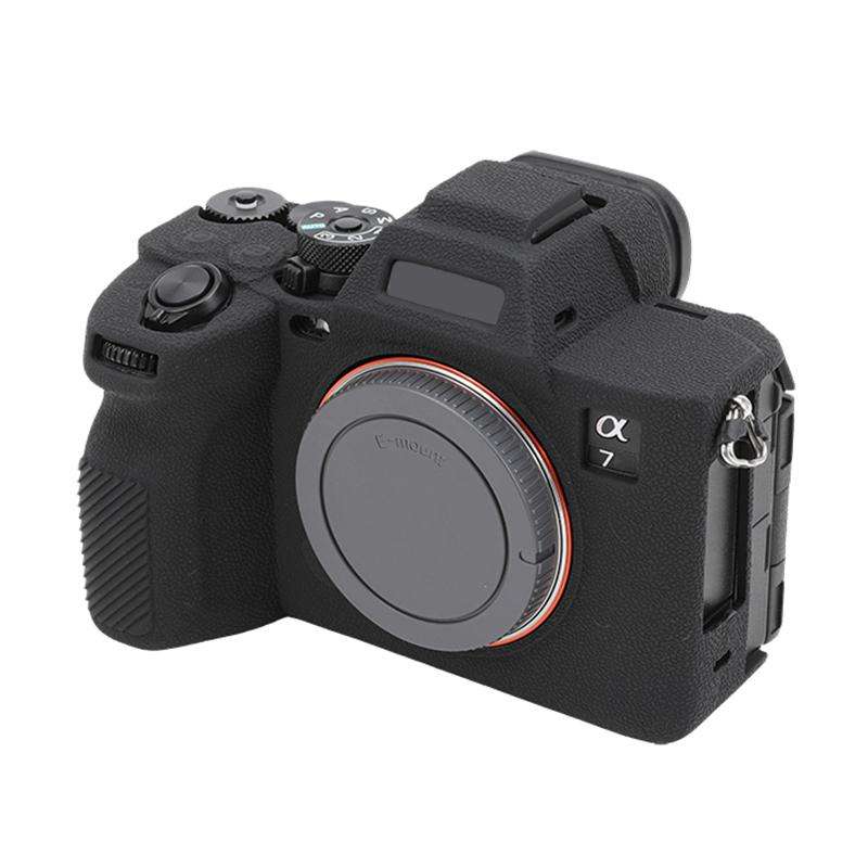 For Sony Alpha 7 V / ILCE-7M5 Litchi Texture Soft Silicone Protective Case(Black)