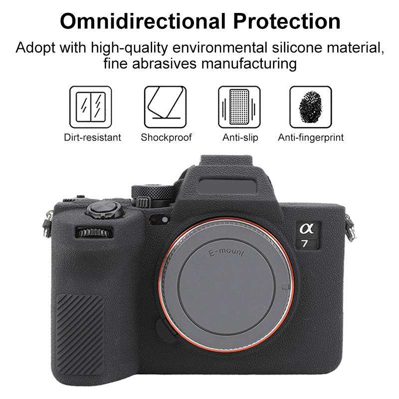 For Sony Alpha 7 V / ILCE-7M5 Litchi Texture Soft Silicone Protective Case(Black)