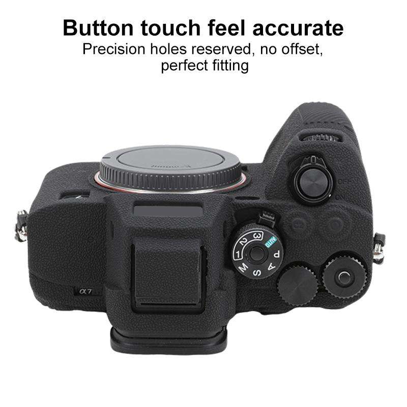 For Sony Alpha 7 V / ILCE-7M5 Litchi Texture Soft Silicone Protective Case(Black)