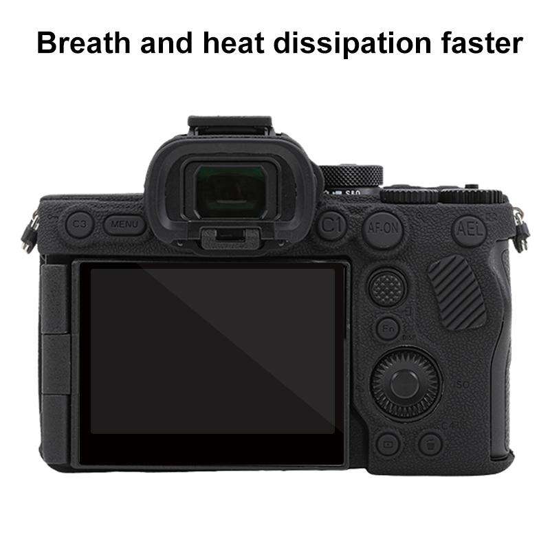 For Sony Alpha 7 V / ILCE-7M5 Litchi Texture Soft Silicone Protective Case(Black)