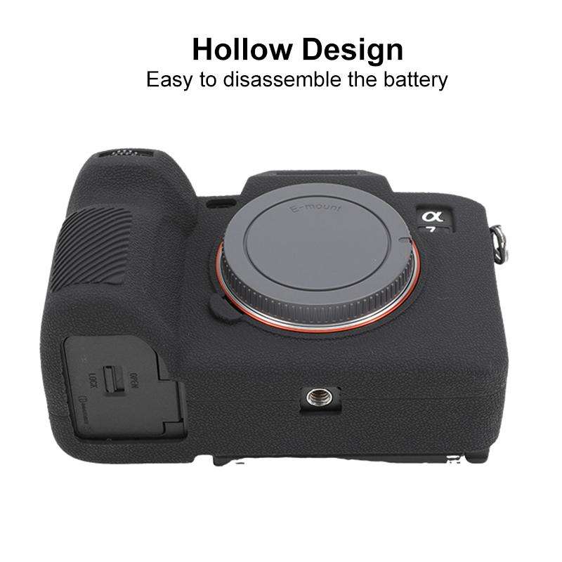 For Sony Alpha 7 V / ILCE-7M5 Litchi Texture Soft Silicone Protective Case(Black)