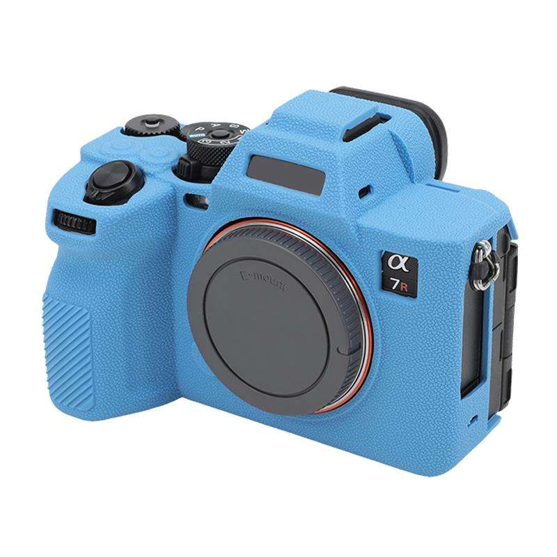For Sony Alpha 7 V / ILCE-7M5 Litchi Texture Soft Silicone Protective Case(Blue)