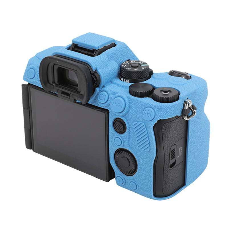 For Sony Alpha 7 V / ILCE-7M5 Litchi Texture Soft Silicone Protective Case(Blue)