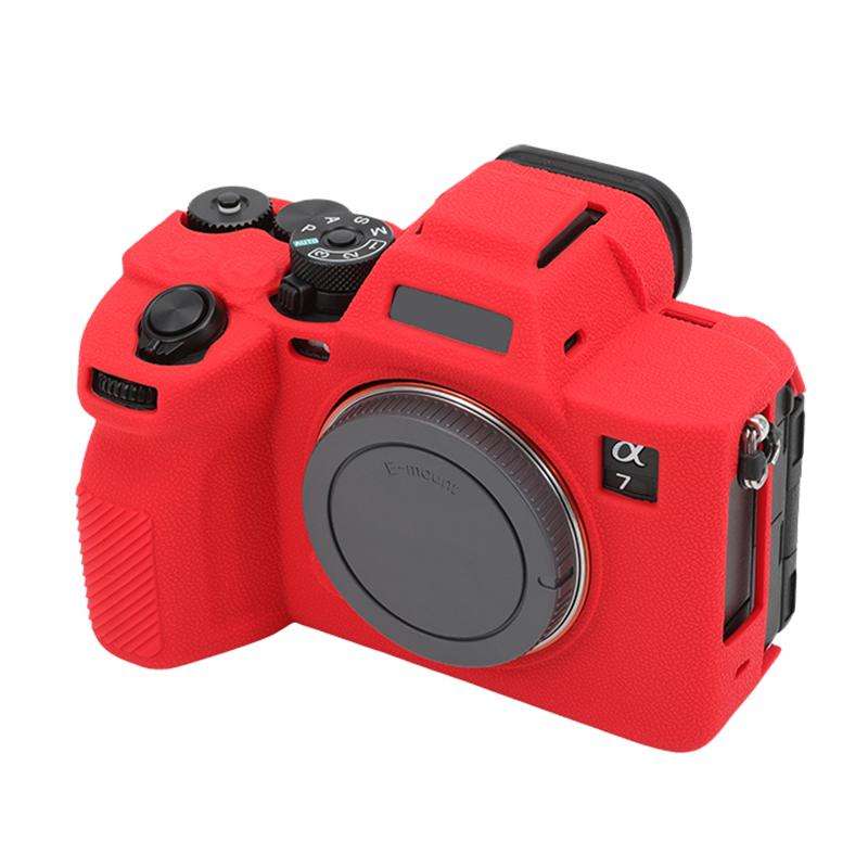 For Sony Alpha 7 V / ILCE-7M5 Litchi Texture Soft Silicone Protective Case(Red)