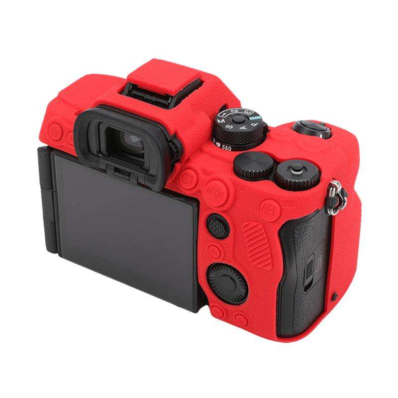 For Sony Alpha 7 V / ILCE-7M5 Litchi Texture Soft Silicone Protective Case(Red)