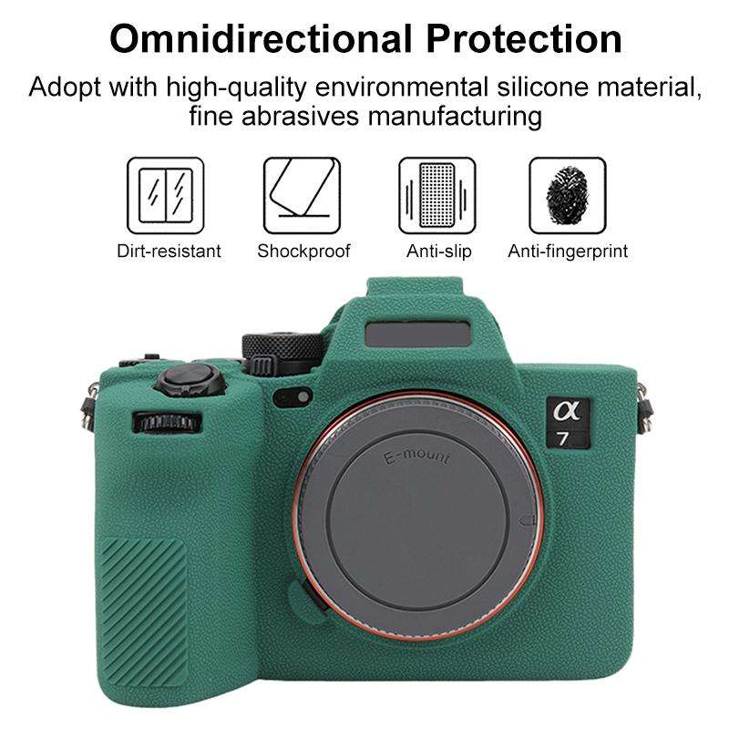 For Sony Alpha 7 V / ILCE-7M5 Litchi Texture Soft Silicone Protective Case(Green)