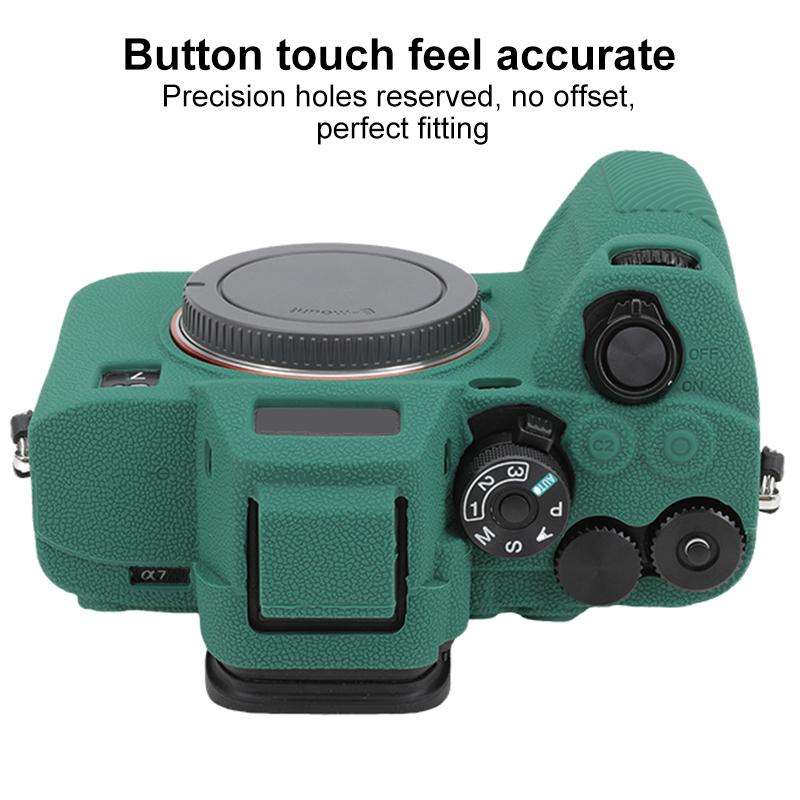 For Sony Alpha 7 V / ILCE-7M5 Litchi Texture Soft Silicone Protective Case(Green)
