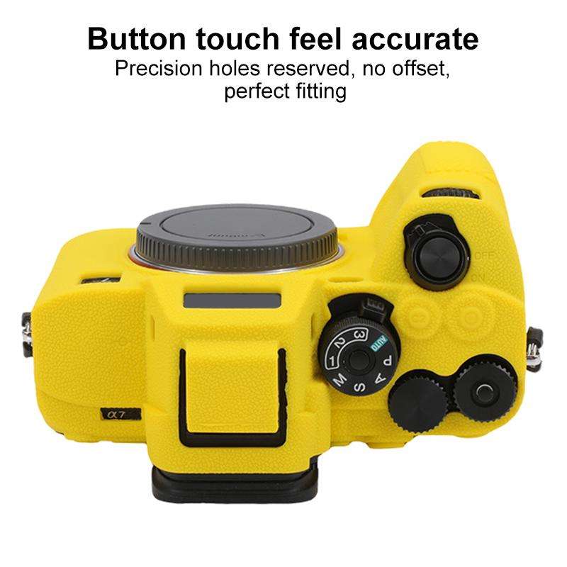 For Sony Alpha 7 V / ILCE-7M5 Litchi Texture Soft Silicone Protective Case(Yellow)