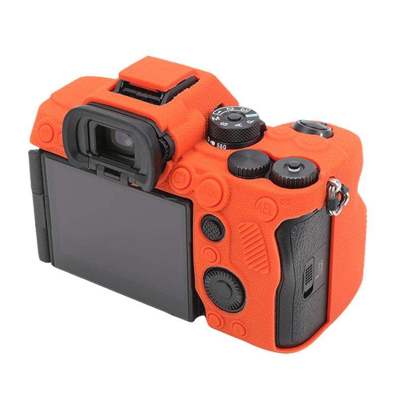 For Sony Alpha 7 V / ILCE-7M5 Litchi Texture Soft Silicone Protective Case(Orange)