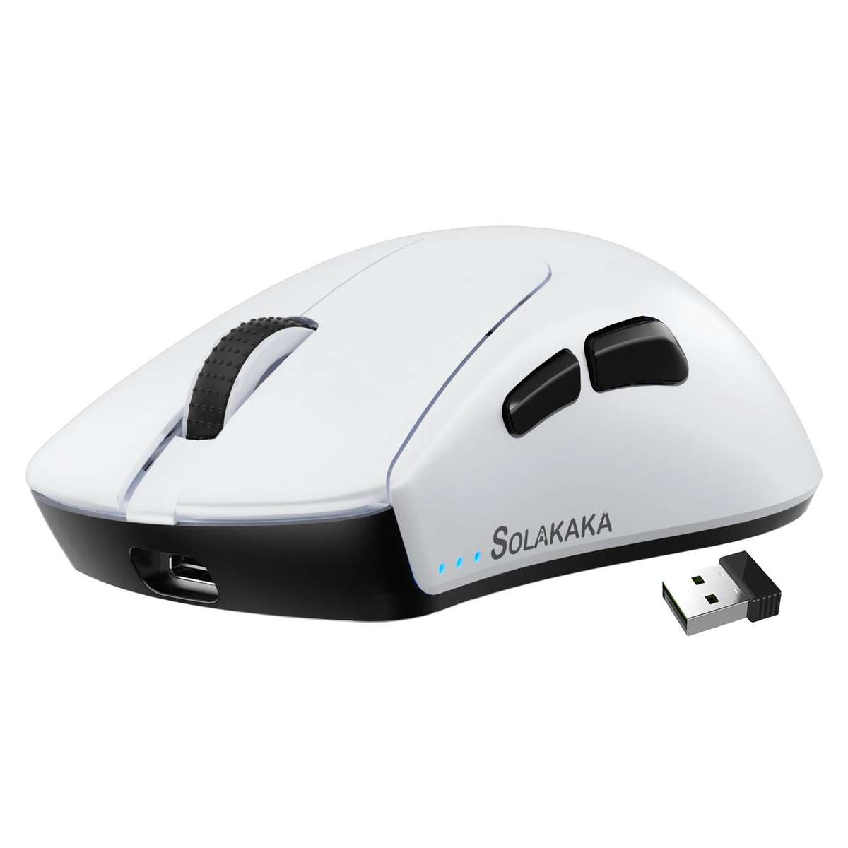 SOLAKAKA SM805 24000DPI 2.4GHz + BT + Wired Tri-mode Wireless Mouse(White)