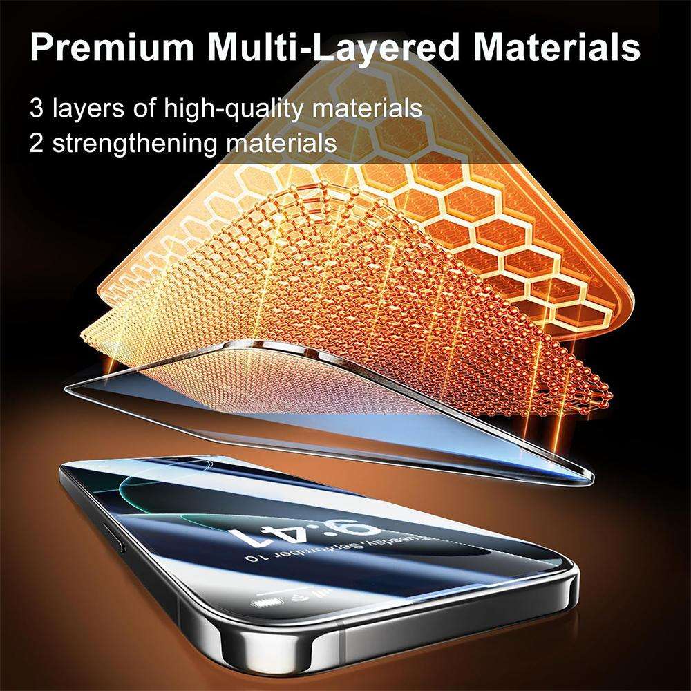 For iPhone 17 Pro XDcase 5pcs / Pack Silk Screen Printed HD Tempered Glass Film