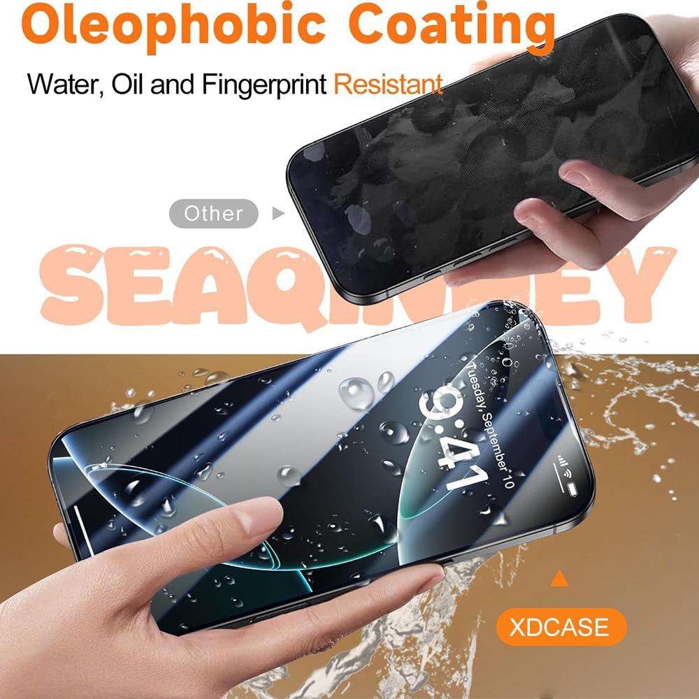 For iPhone 17 Pro XDcase 5pcs / Pack Silk Screen Printed HD Tempered Glass Film