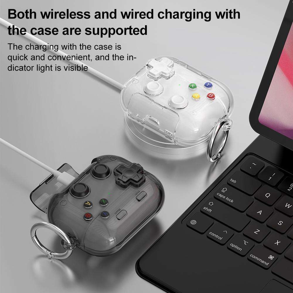 For AirPods Pro 3 XDcase Transparent Retro Game Console Design Earbuds Ca ... (Transparent Orange)