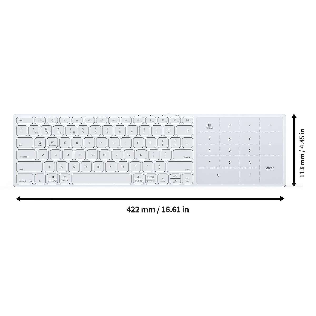 DUX DUCIS LK Pro Series Universal Dual-Mode Aluminum Alloy Wireless Keyboard With Touch Digital Pane