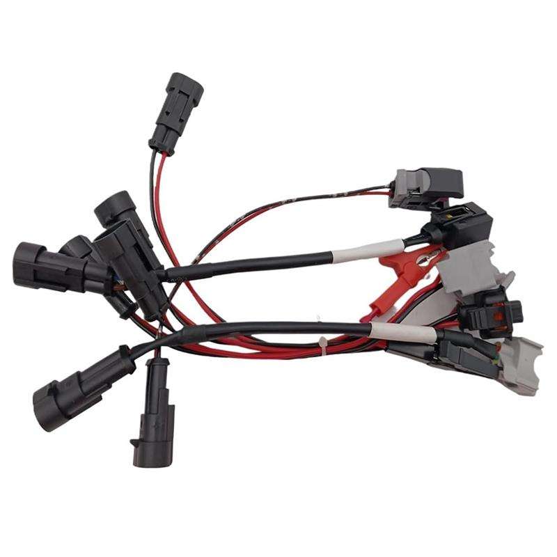 7pcs / Pack Common Rail Injector Tester Cable for Bosch Denso Delphi Siemens Nozzle Adapter Plug Cab
