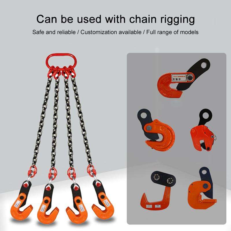 Steel Plate Hanging Clamp Heavy Duty Steel Clip Grip, Specification:PDB Flat Lifting Clamp 2T