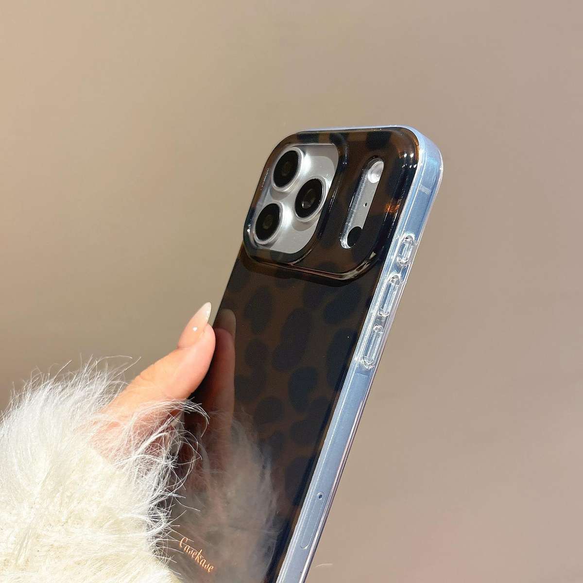 For iPhone 16 Pro Max Premium Brown Leopard Print TPU Phone Case