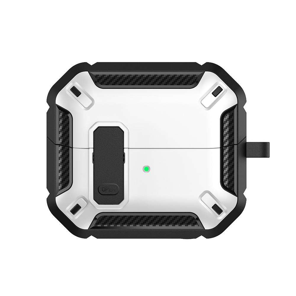 For Samsung Galaxy Buds3 / 3 Pro / 3 FE XDcase Solid Color Security Lock Earbuds Case ... (White)