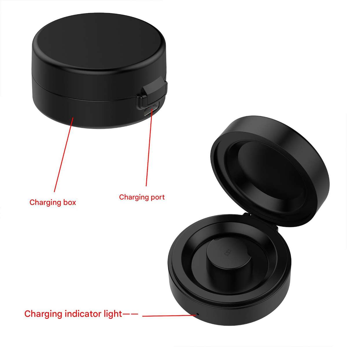 For OURA Ring Gen3 Ring Smart Ring Charging Box Cradle Dock, Model:Size 7(Black)