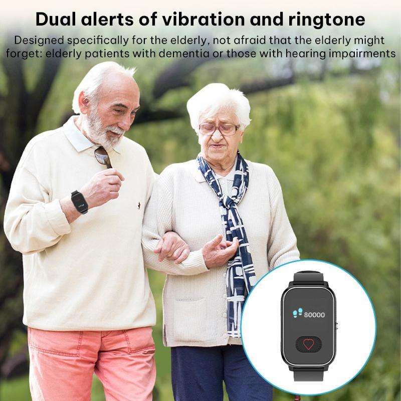 FA96S 1.0-inch Screen 4G Network GPS Tracking Elderly Care Smart Watch, Model:American Version(Black