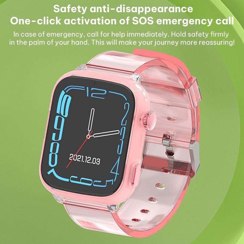 FA100 1.83-inch Screen 4G Network GPS Tracking Kids Smart Watch with Flashing Light(Black)
